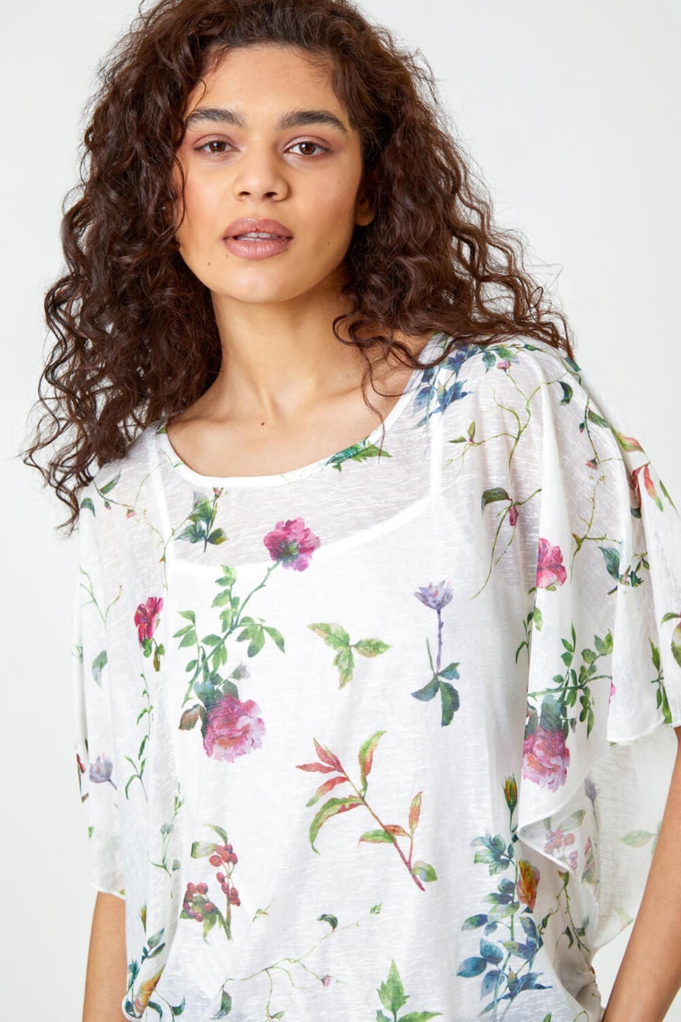 Floral batwing top new arrivals