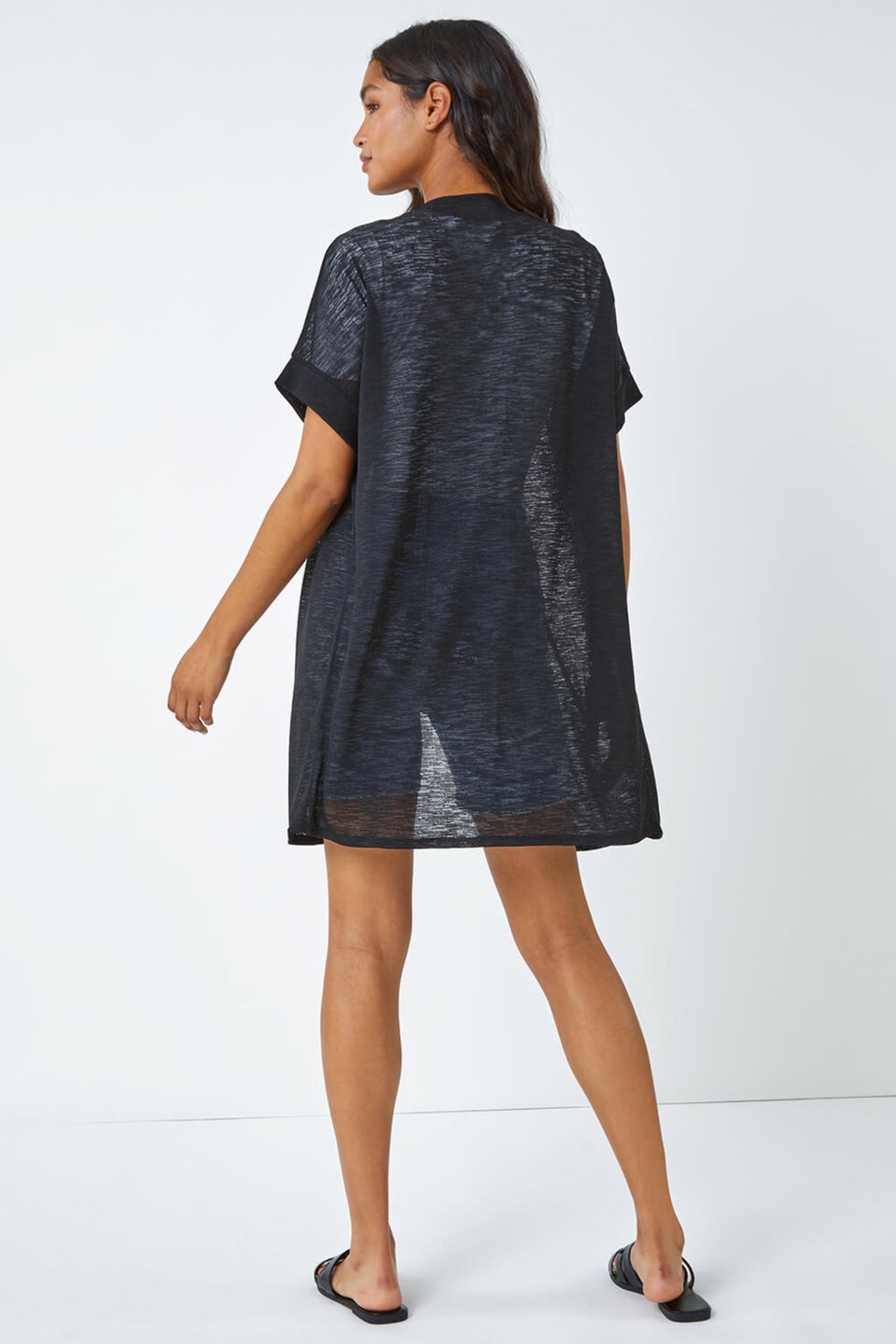 Short sleeve longline cardigan 2025