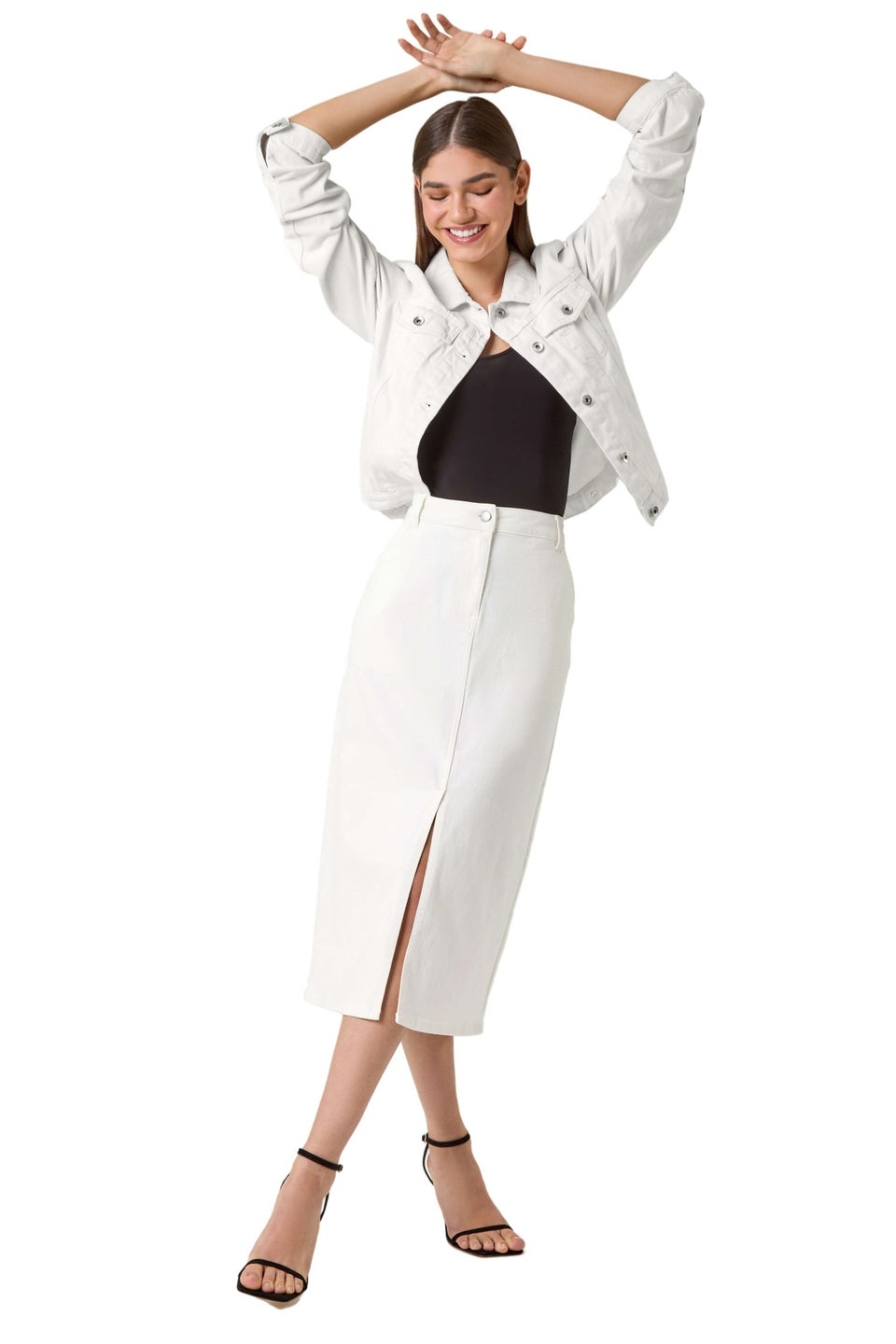 White denim skirt matalan store