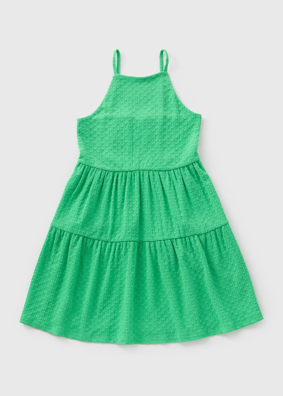 Girls Green Crinkle Dress (7-13yrs)