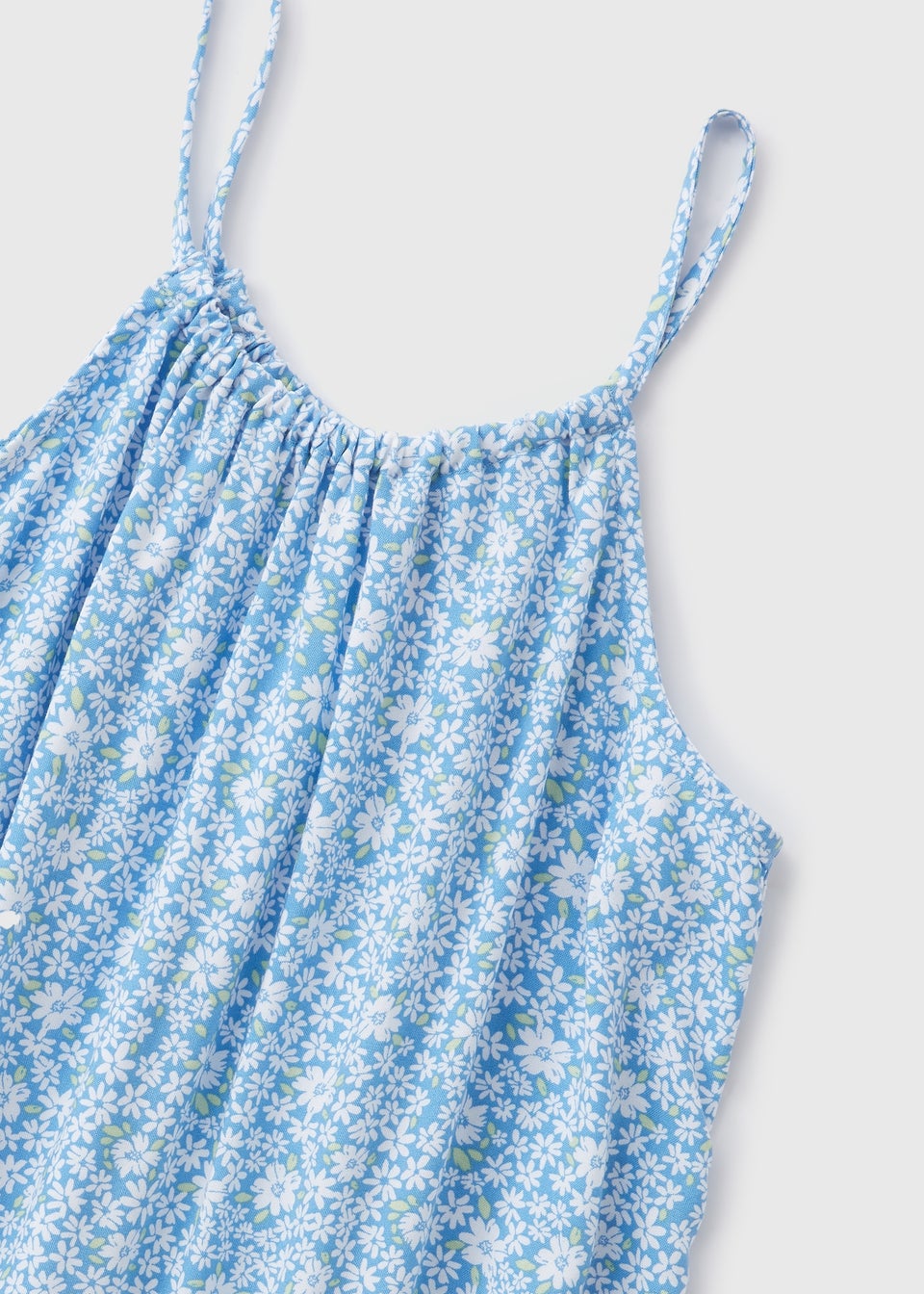 Girls Blue Floral Dress (7-13yrs)