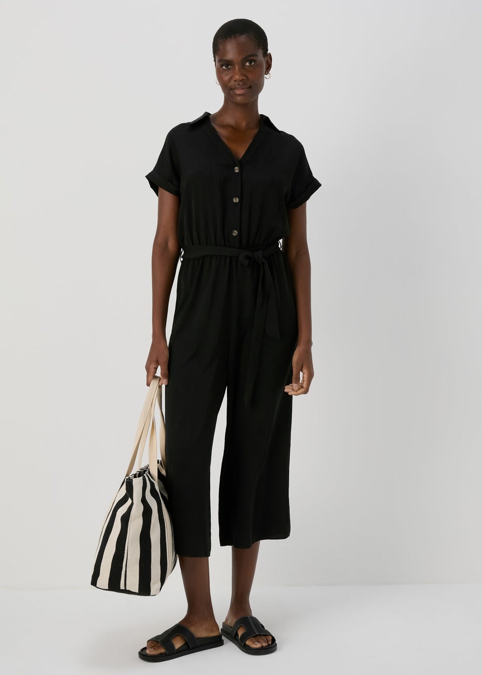 Black Utility Jumpsuit