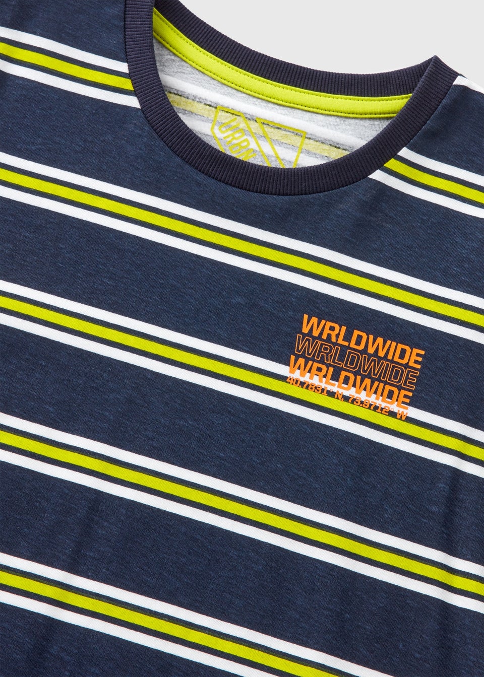 Boys Navy Striped T-shirt (7-15yrs)