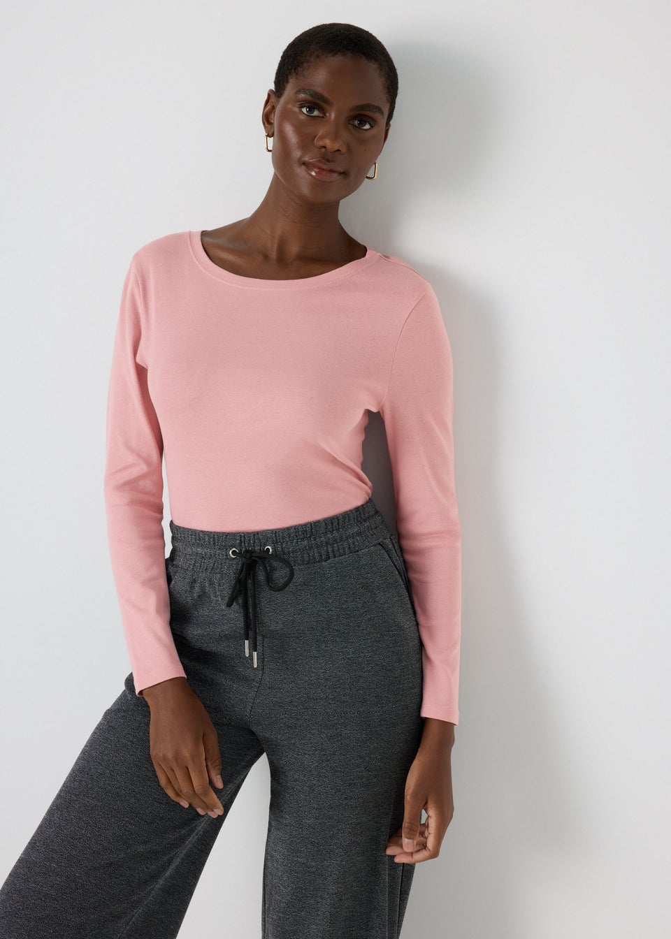Pink long sleeve shirt outfit clearance