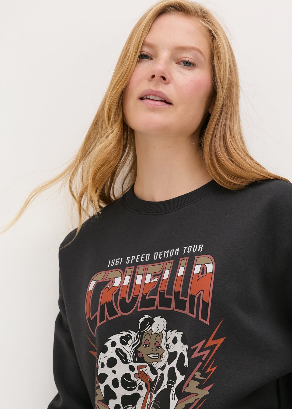 Disney Black Cruella Band Sweatshirt Matalan