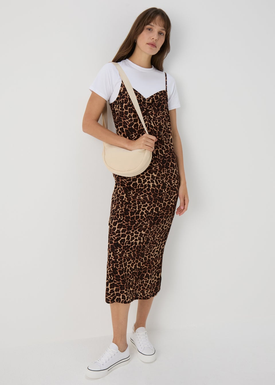 Leopard cami midi dress new arrivals