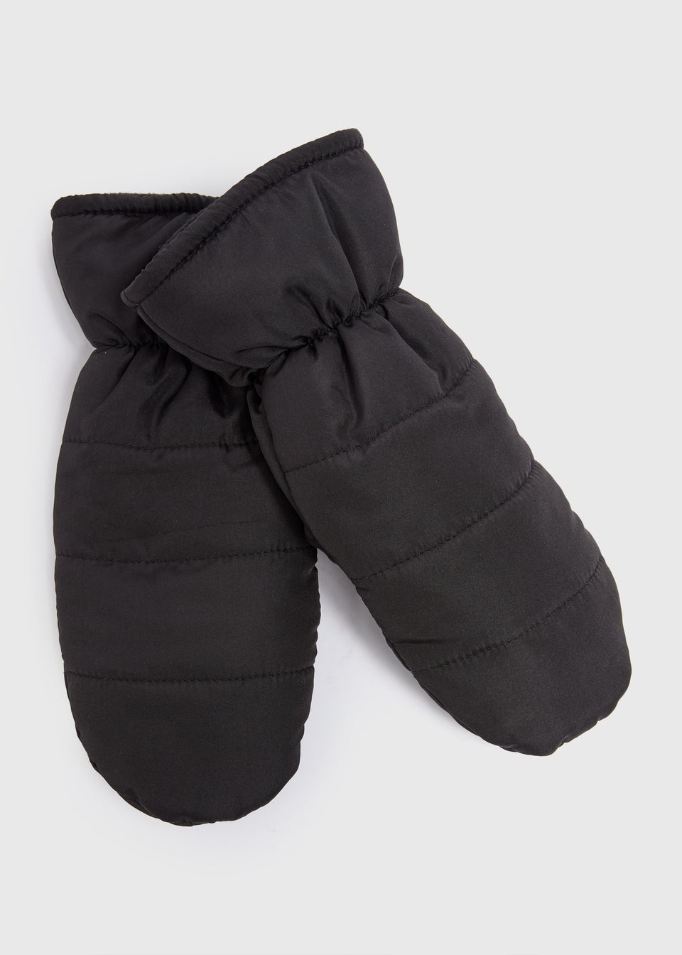 Black Padded Mittens