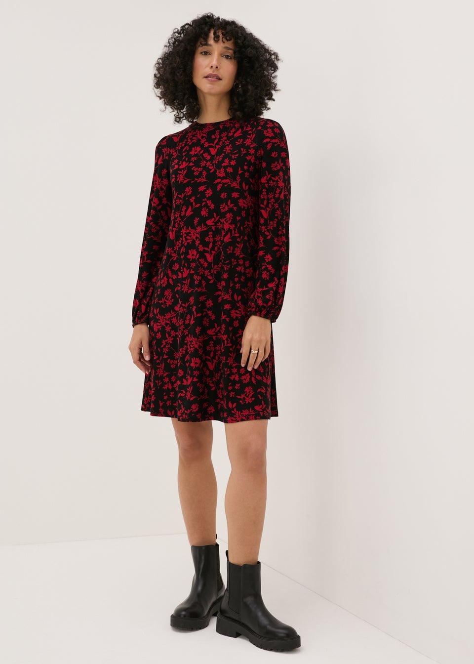 Red Floral Mini Dress Matalan