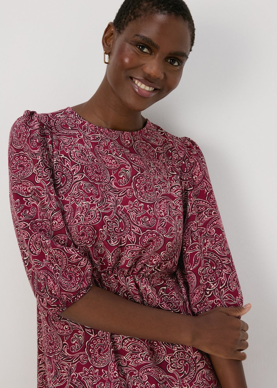 Red Paisley Midi Tea Dress Matalan