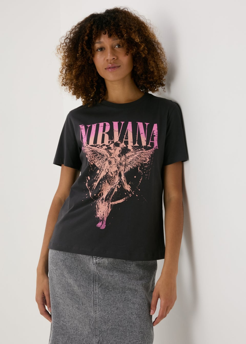 Grey Nirvana T Shirt Matalan