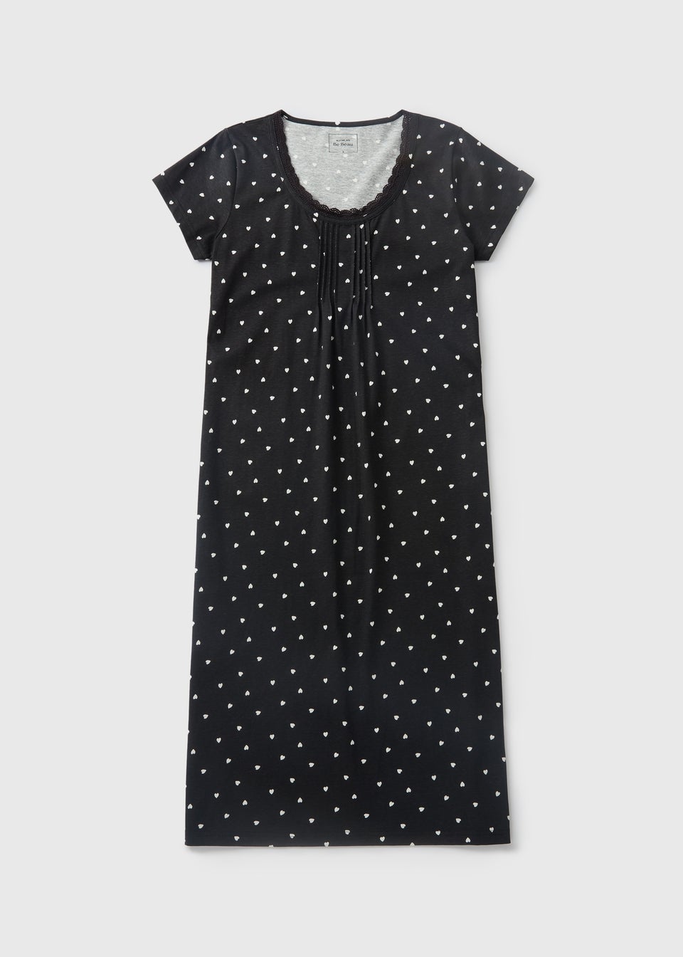 Black Heart Print Nightie Matalan