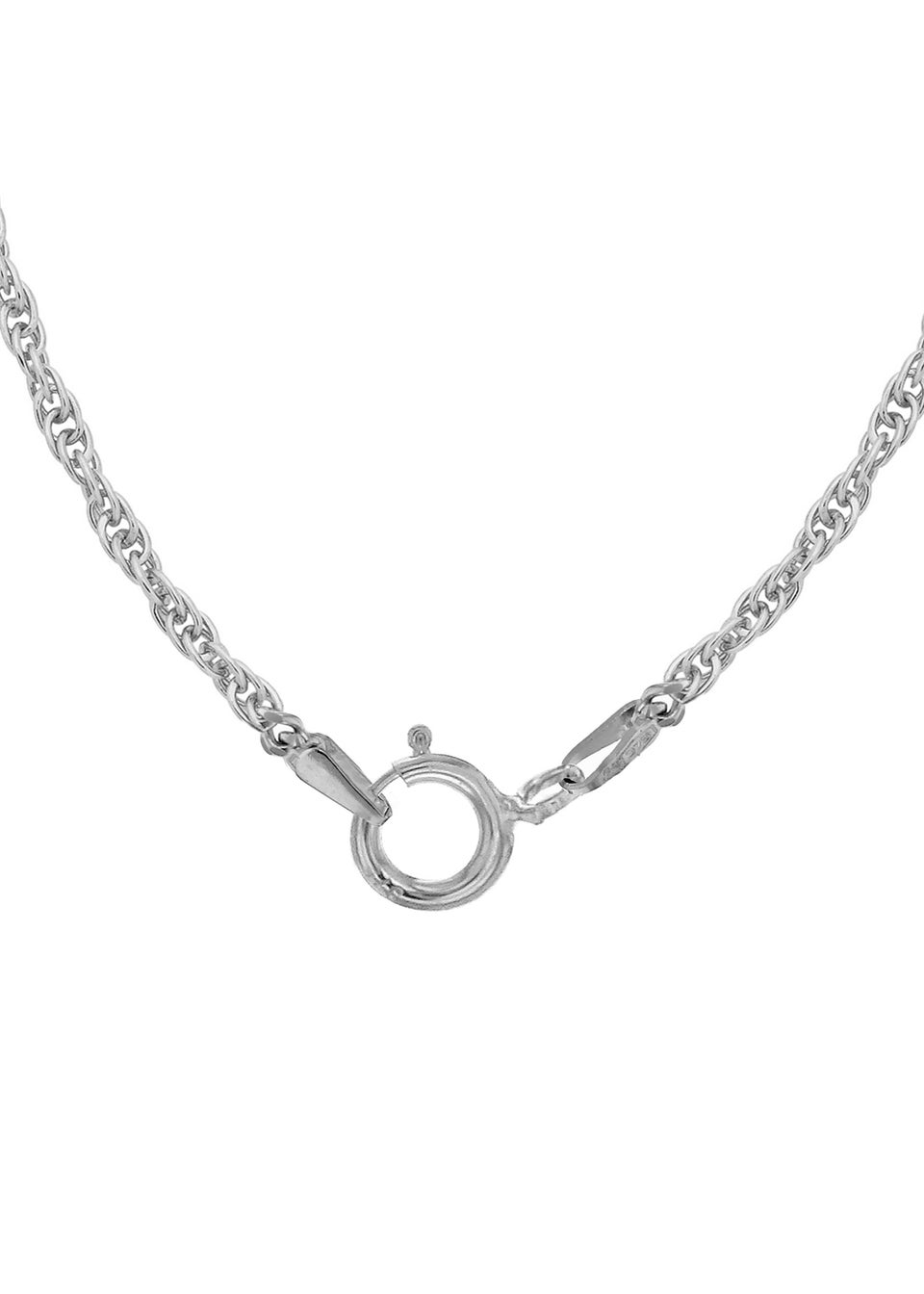 Golden Moments Sterling Silver 3-Colour Rings 'Prince of Wales' Chain Necklace