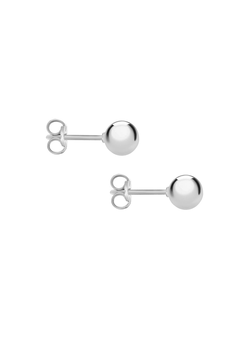 Golden Moments Sterling Silver Ball Stud Earrings