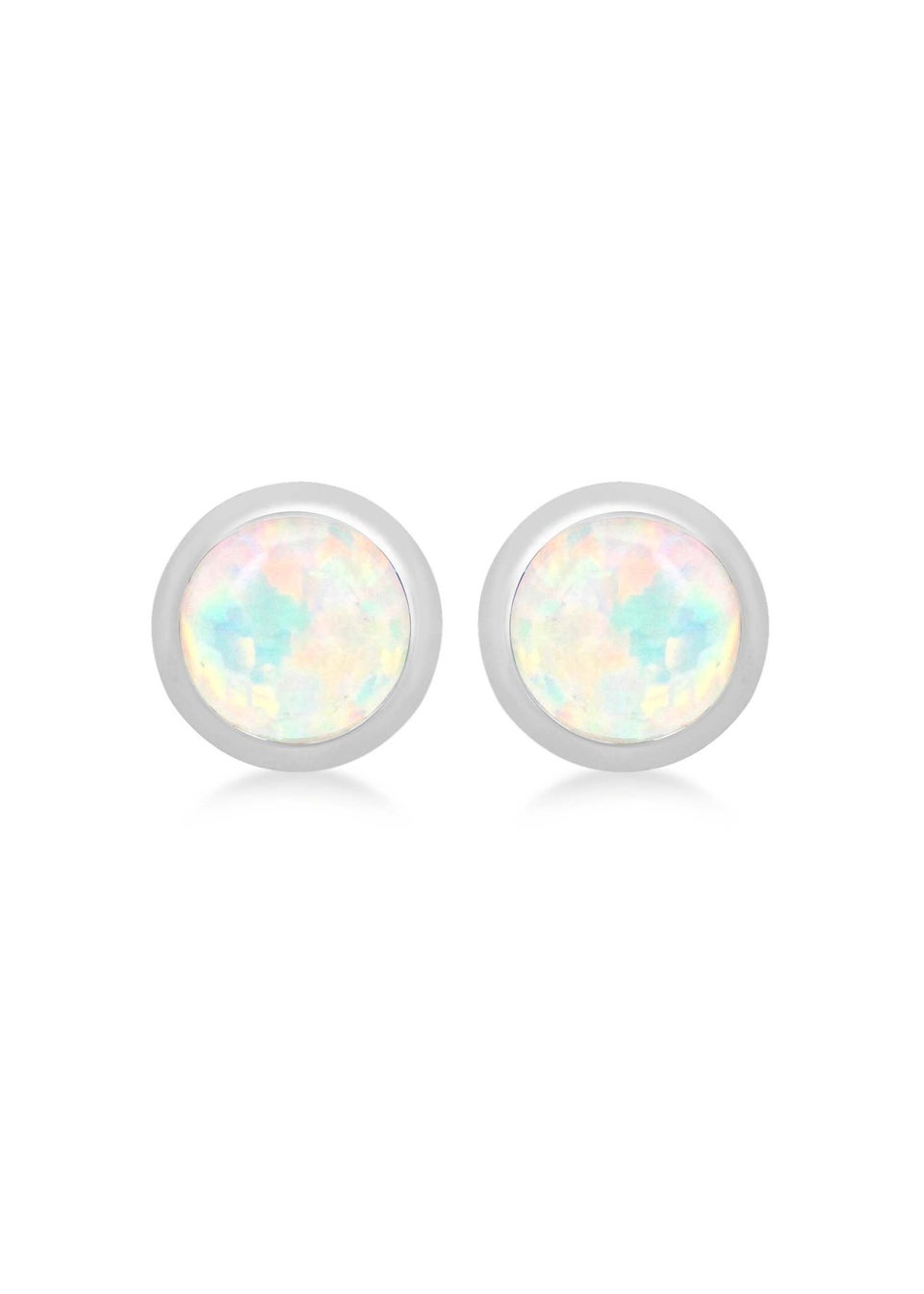 Golden Moments Sterling Silver October Birthstone Stud Earrings