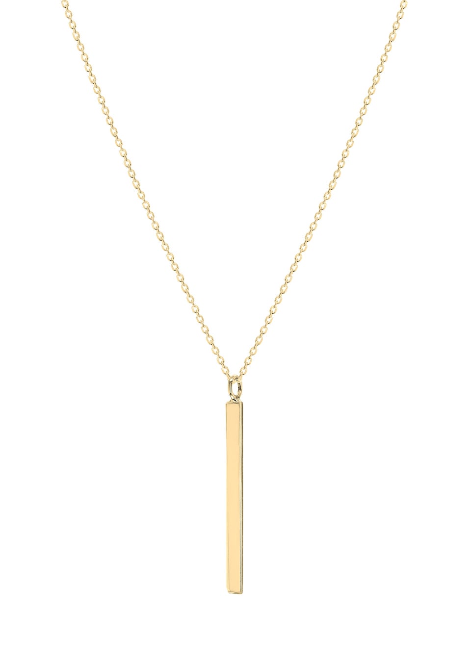 Golden Moments Yellow Gold Plated Vertical Bar Necklace