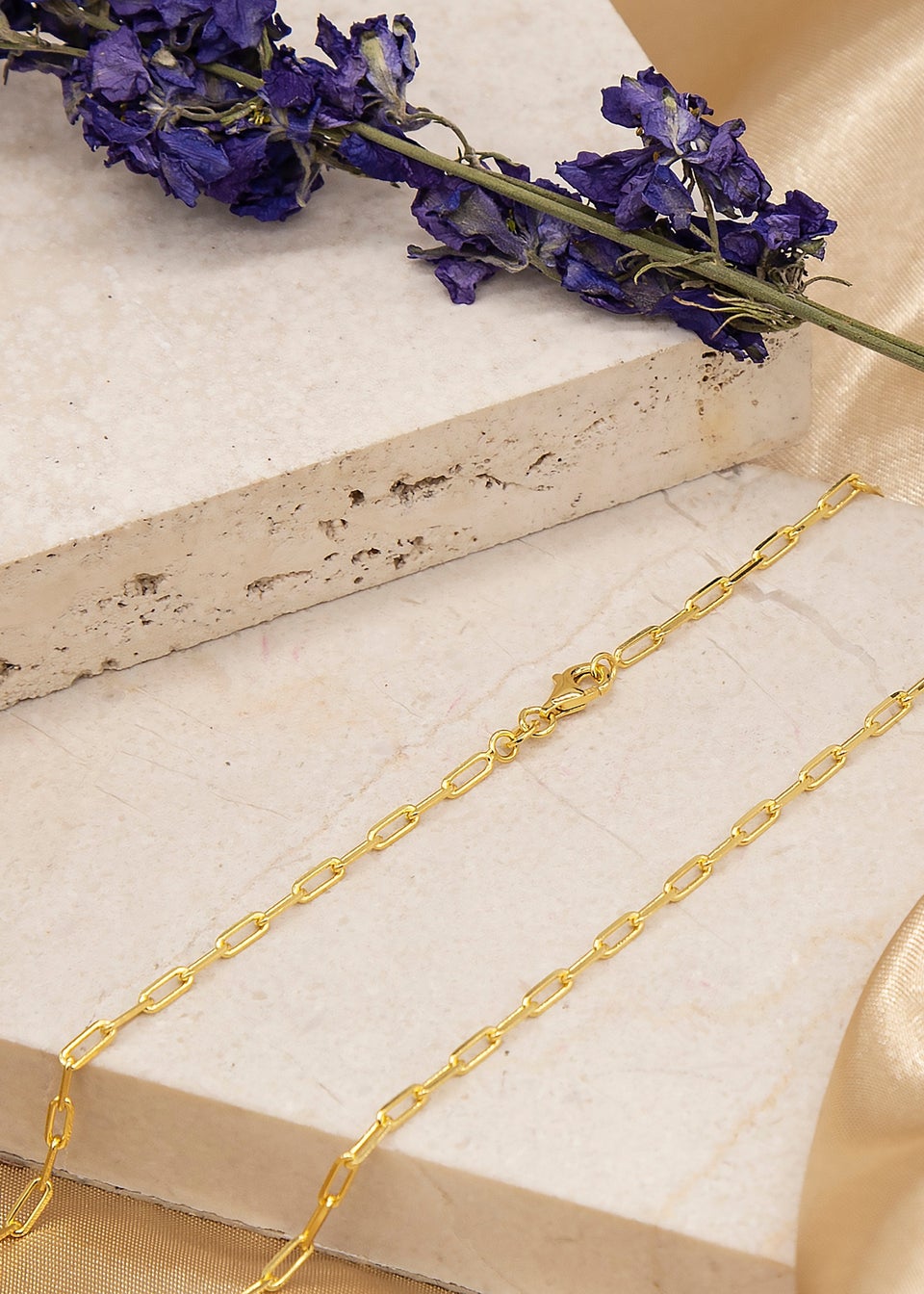 Golden Moments Sterling Silver Gold Plated Paper Chain