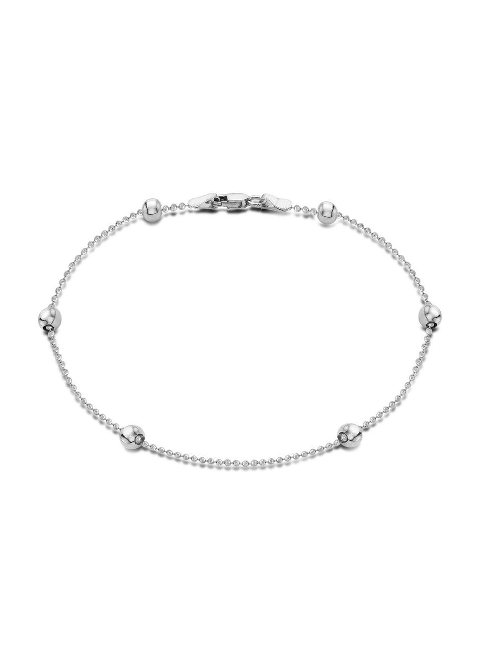Silver ball chain bracelet discount