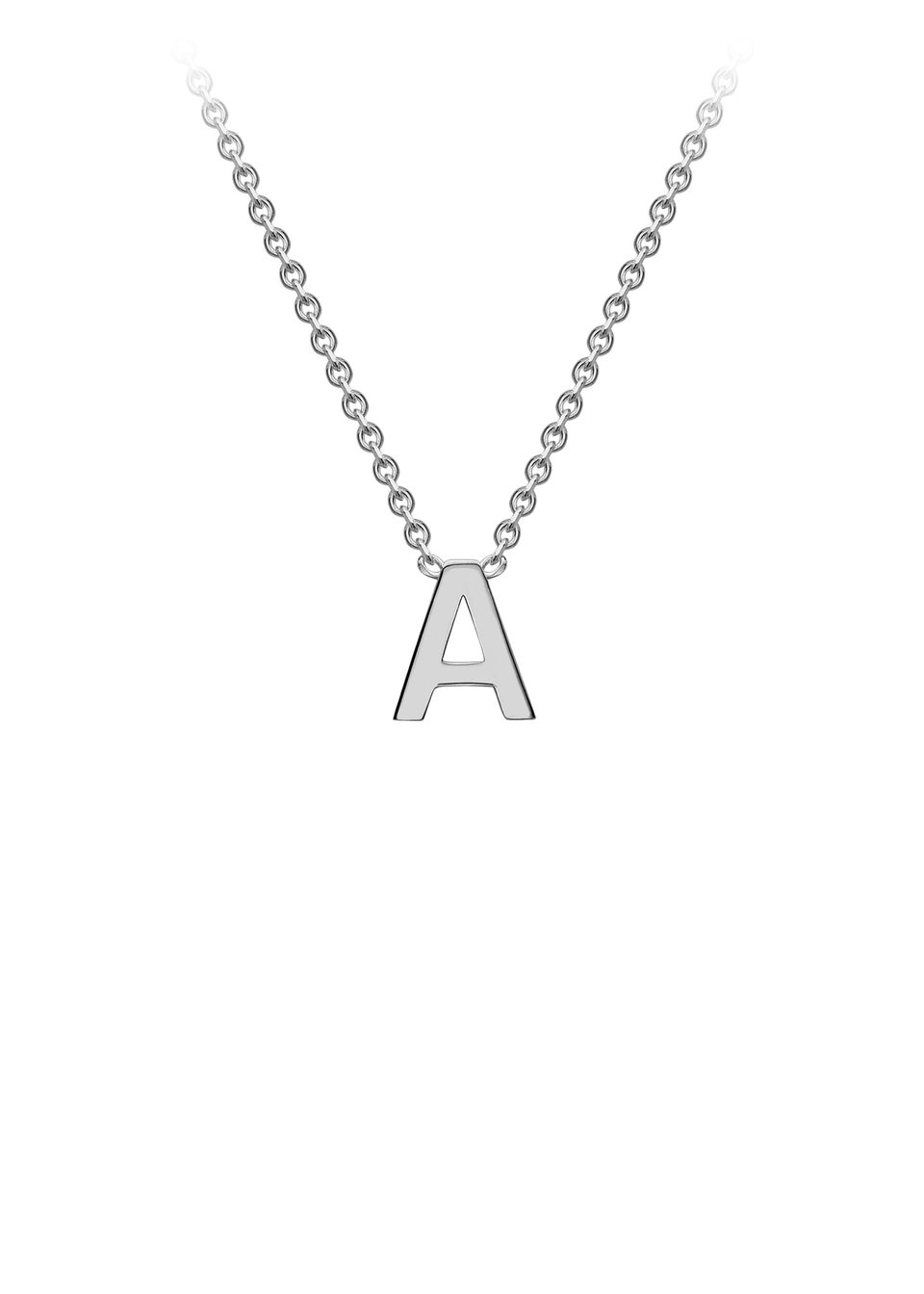 Golden Moments Sterling Silver 'A' Initial  Necklace