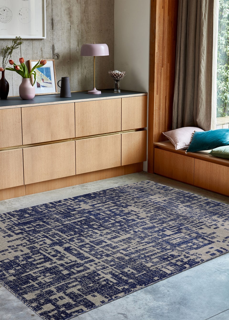Asiatic Abstract Denim Rug