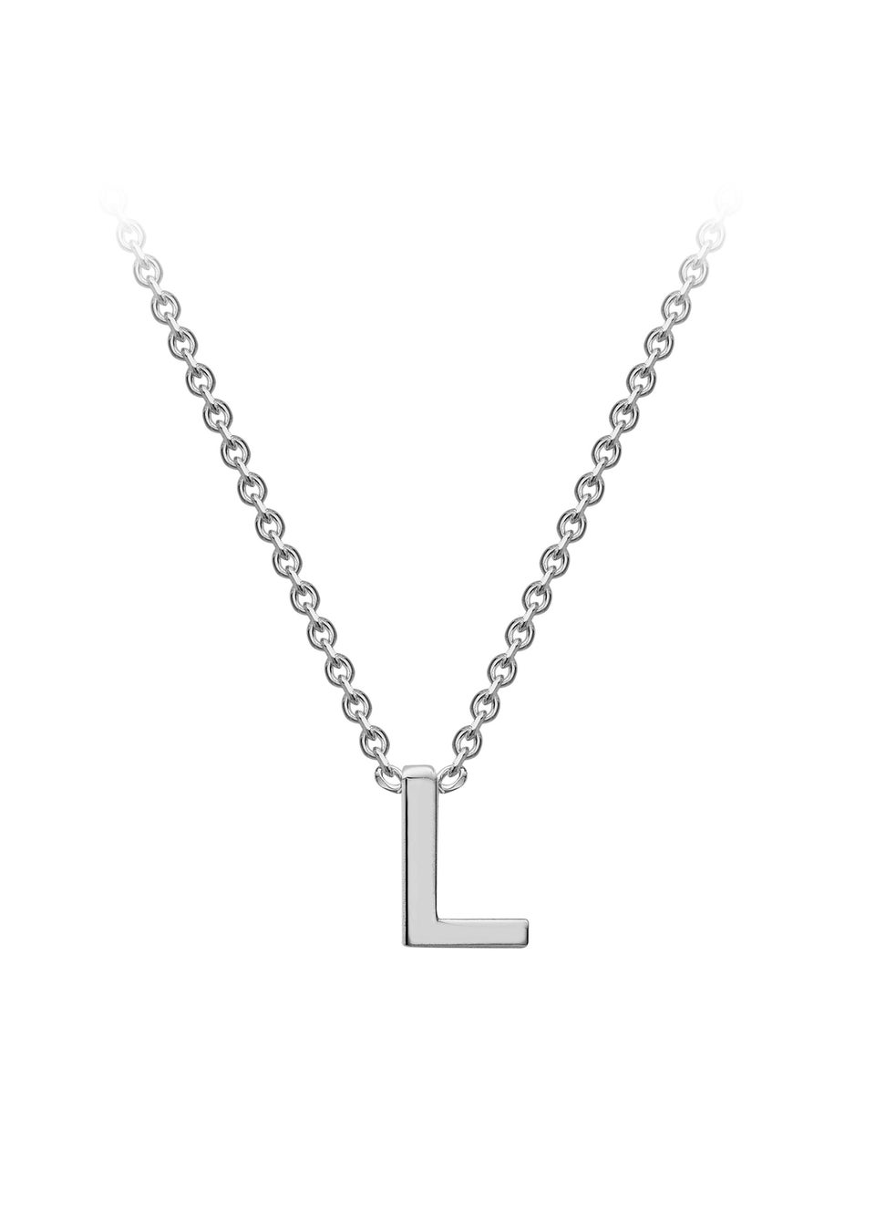 Golden Moments Sterling Silver 'L' Initial  Necklace