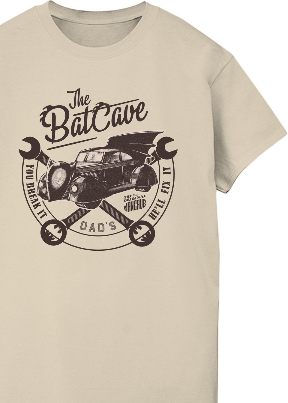 DC Comics Batman Batcave Men Sand Graphic T-Shirt