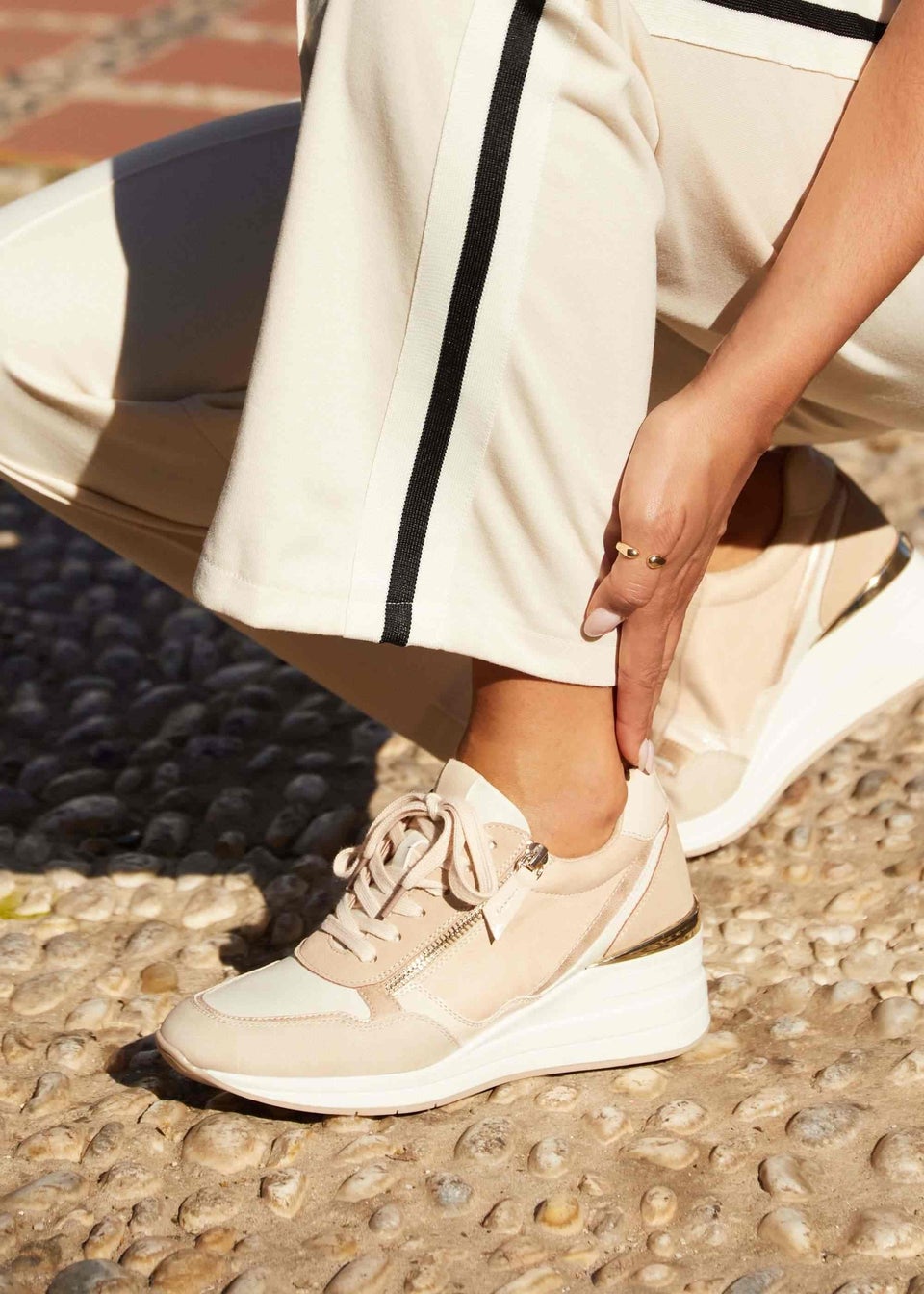 Camel coloured trainers hot sale