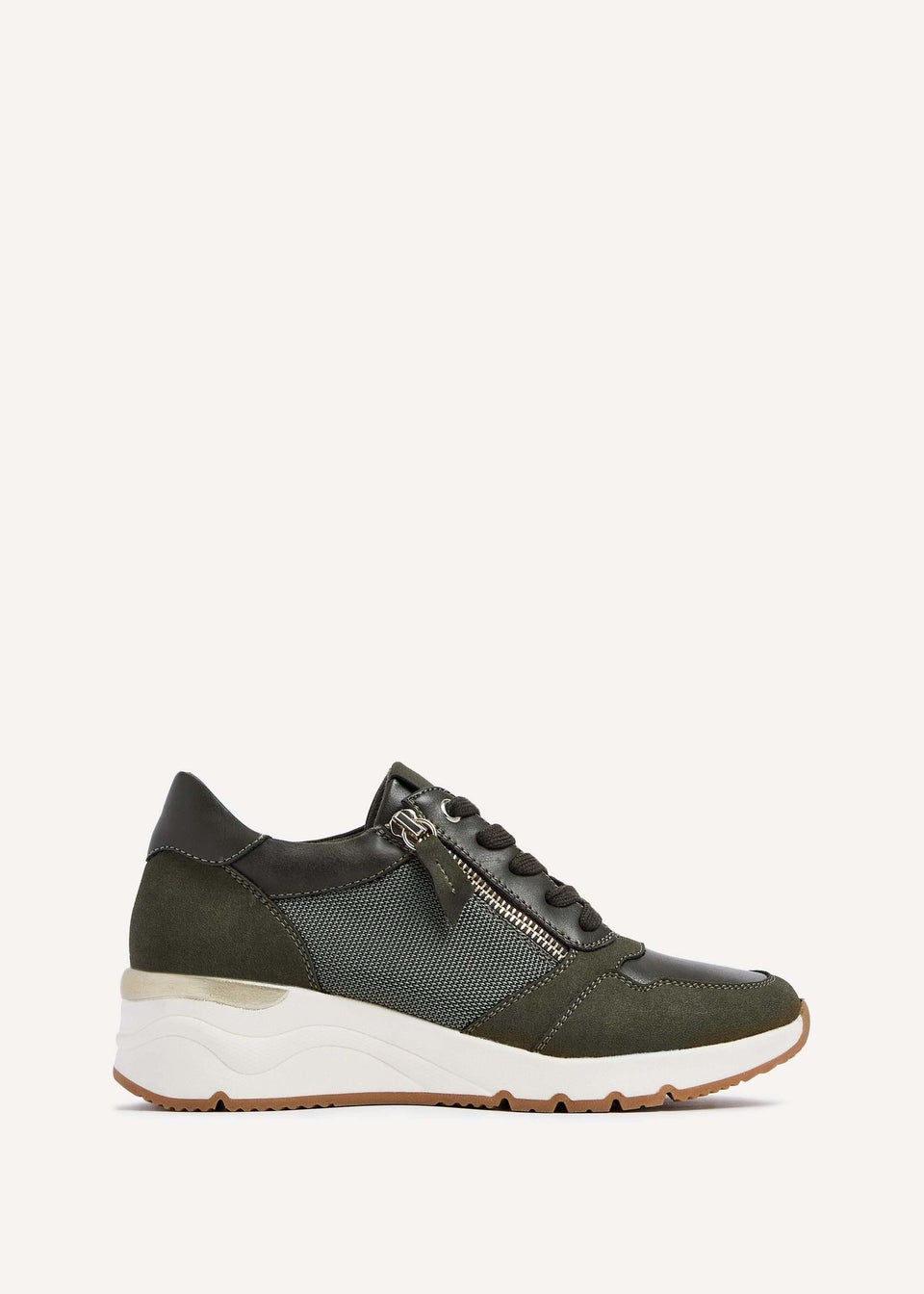Linzi Luca Khaki Wedge Trainer Matalan