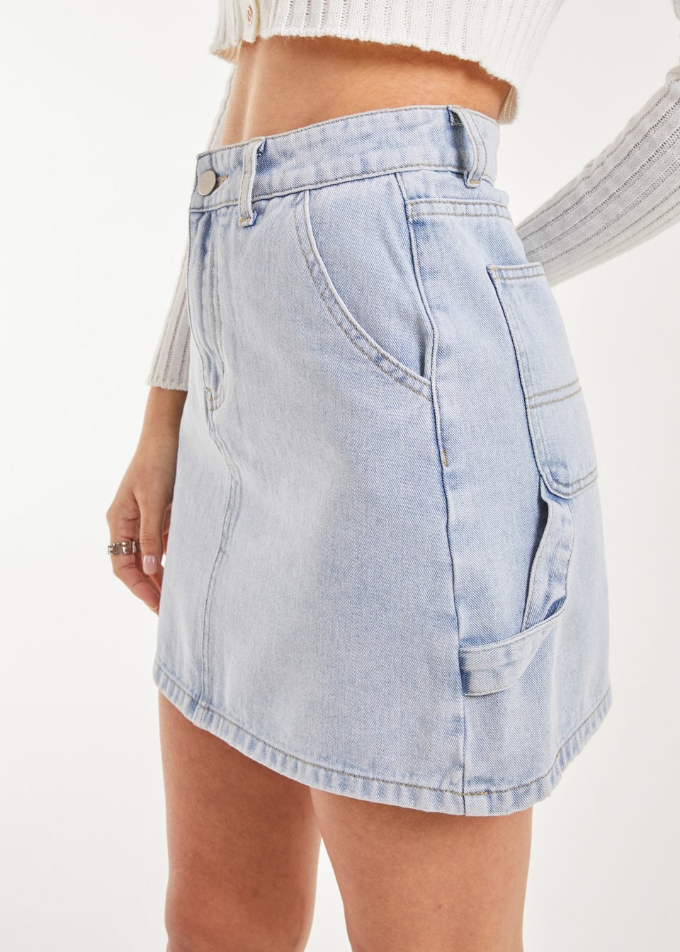 Pink Vanilla Blue Denim Mini Skirt Matalan