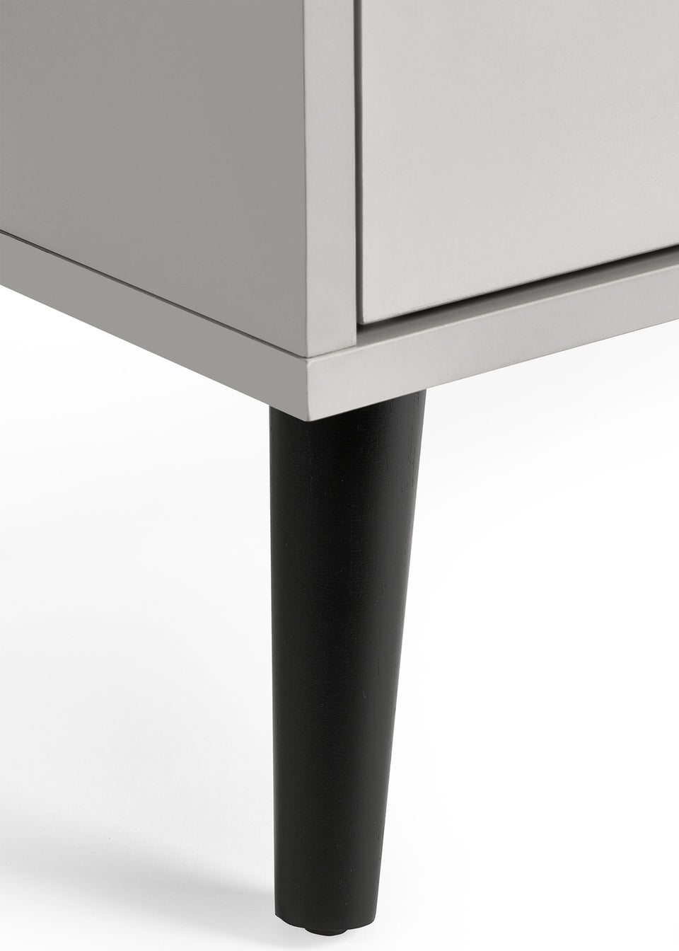 Julian Bowen Alba 2 Drawer Bedside in Silk Grey (58 x 45 x 40cm)