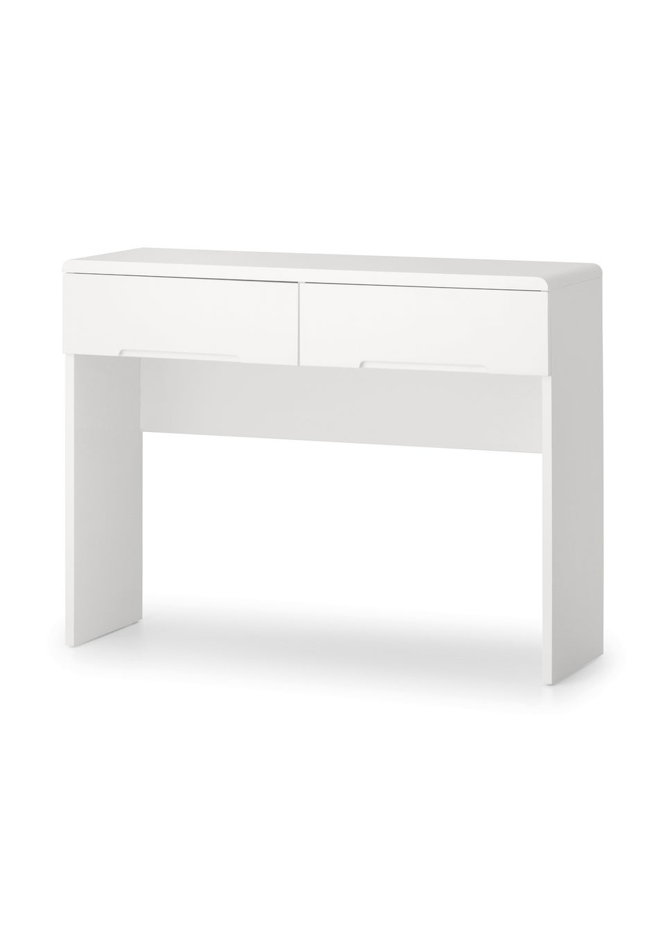 Julian Bowen White Manhattan Dressing Table With 2 Drawers (77 x 100 x 35cm)