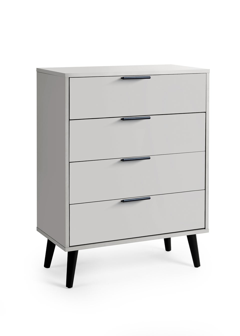 Julian Bowen Alba 4 Drawer Wide Chest in Silk Grey (100.5 x 78 x 40cm)