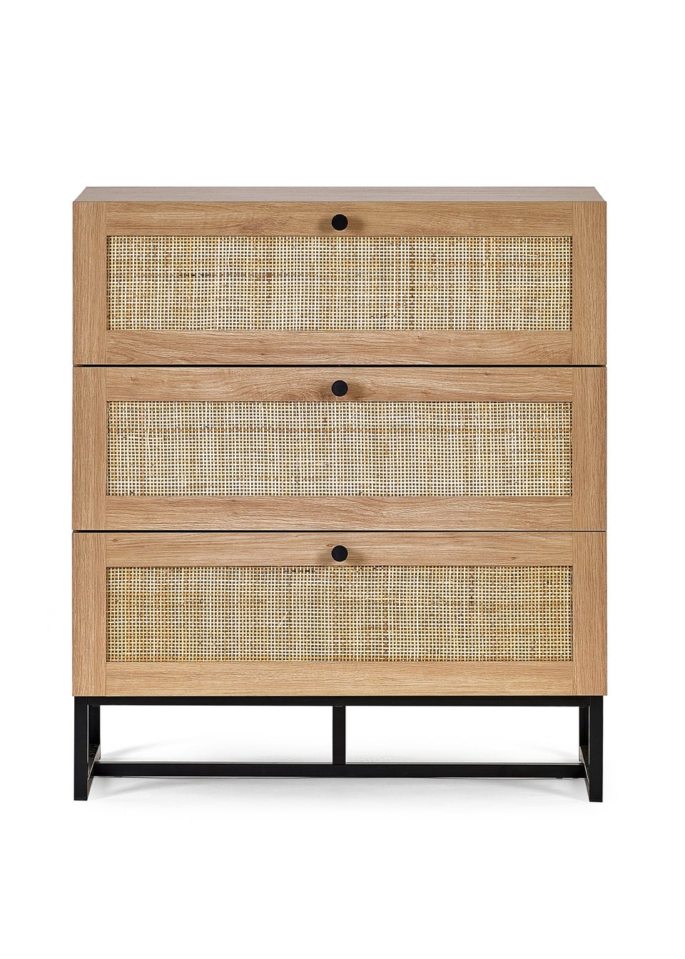 Julian Bowen Padstow 3 Drawer Chest in Brown (90 x 80 x 40cm)