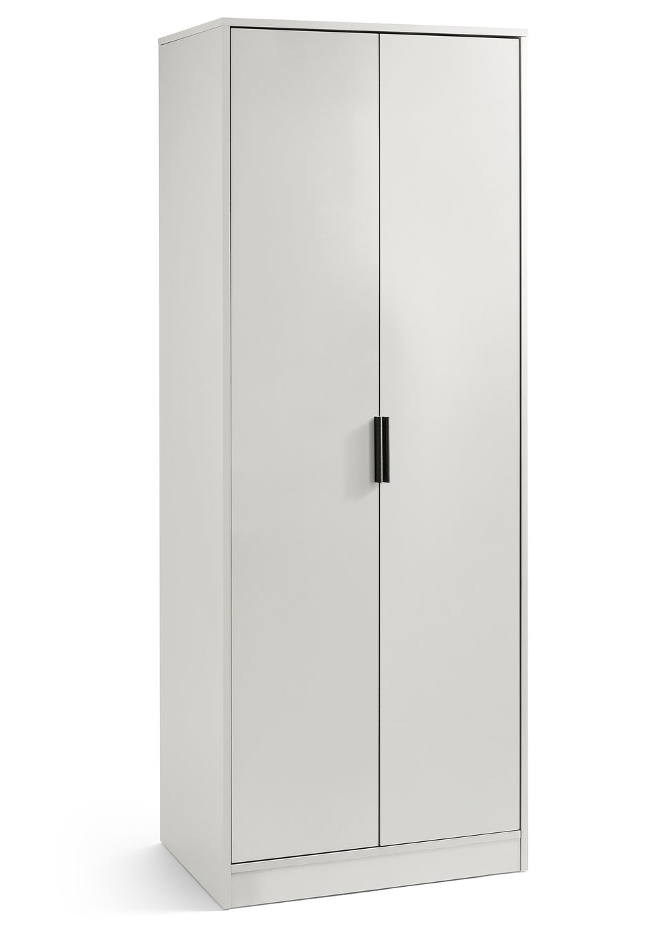 Julian Bowen Alba 2 Door Wardrobe Soft Close in Silk Grey (202 x 77 x 53cm)