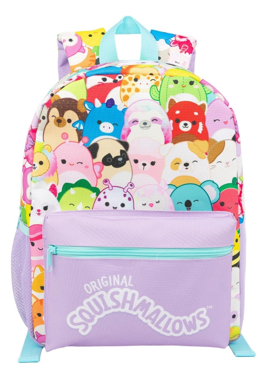 Squishmallows Purple Logo Backpack Set