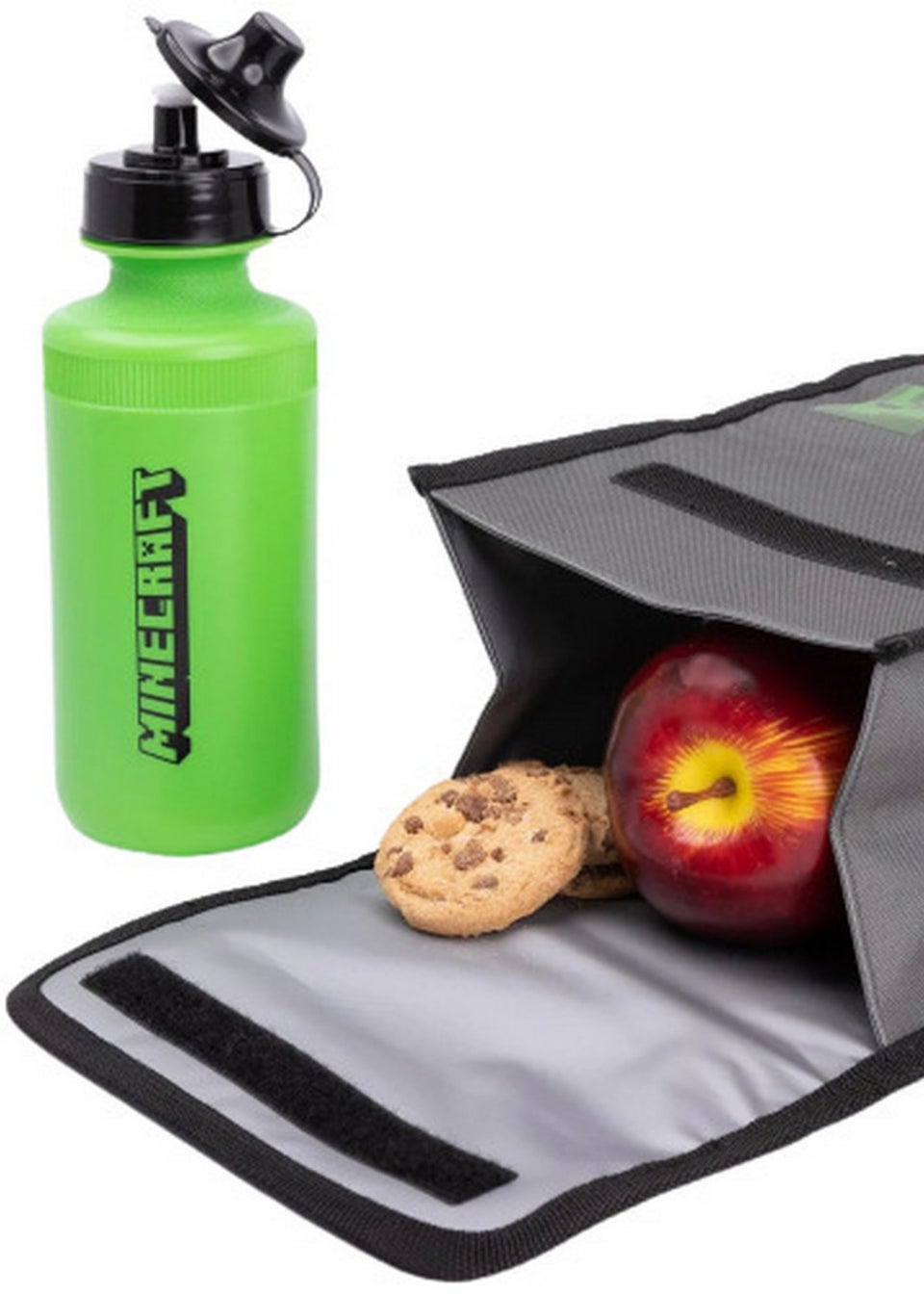 Minecraft Grey Green Lunch Bag And Backpack Set 42 x 32 x 15cm Matalan