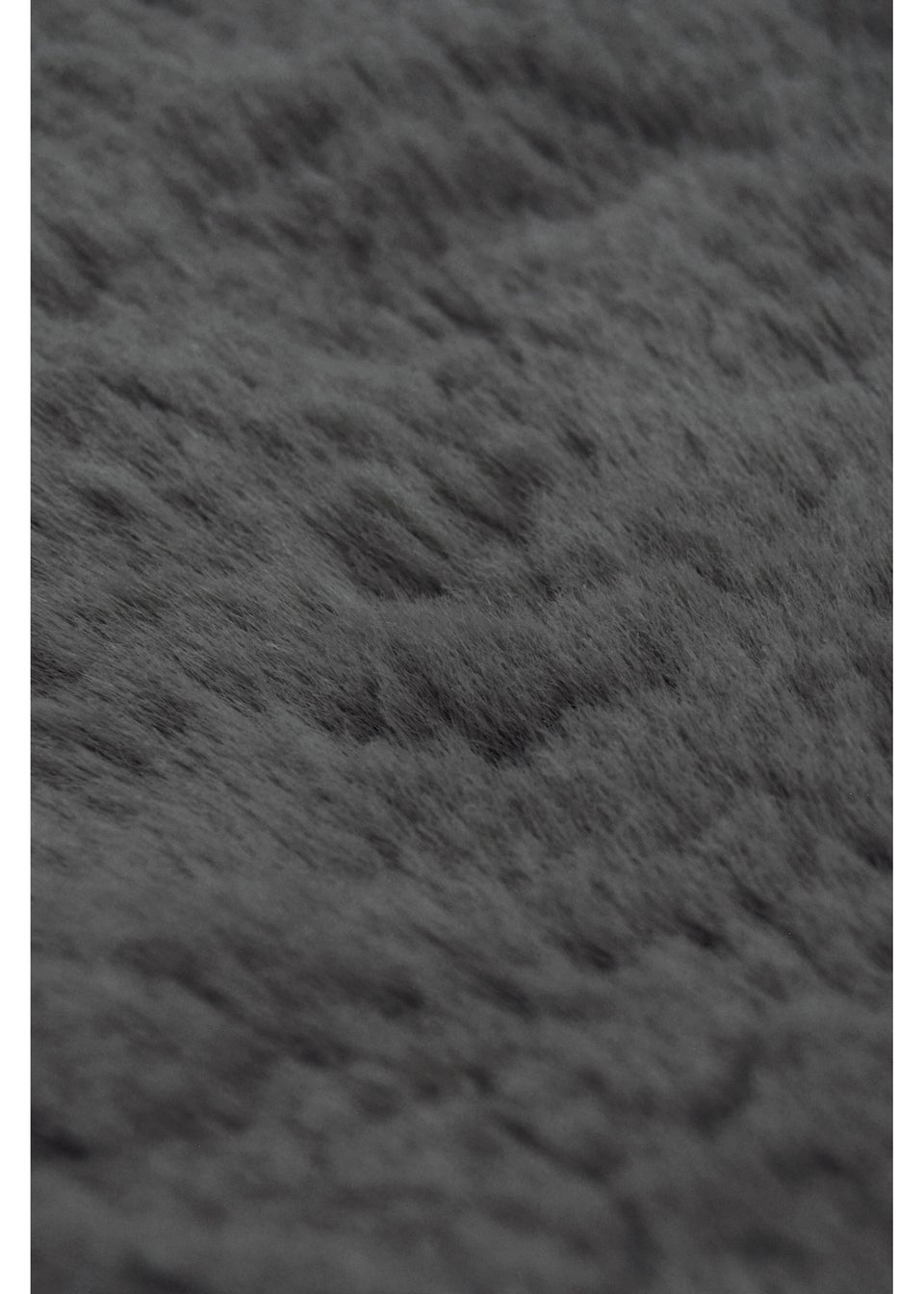Homemaker Dark Grey Luxury Fur Single Rug