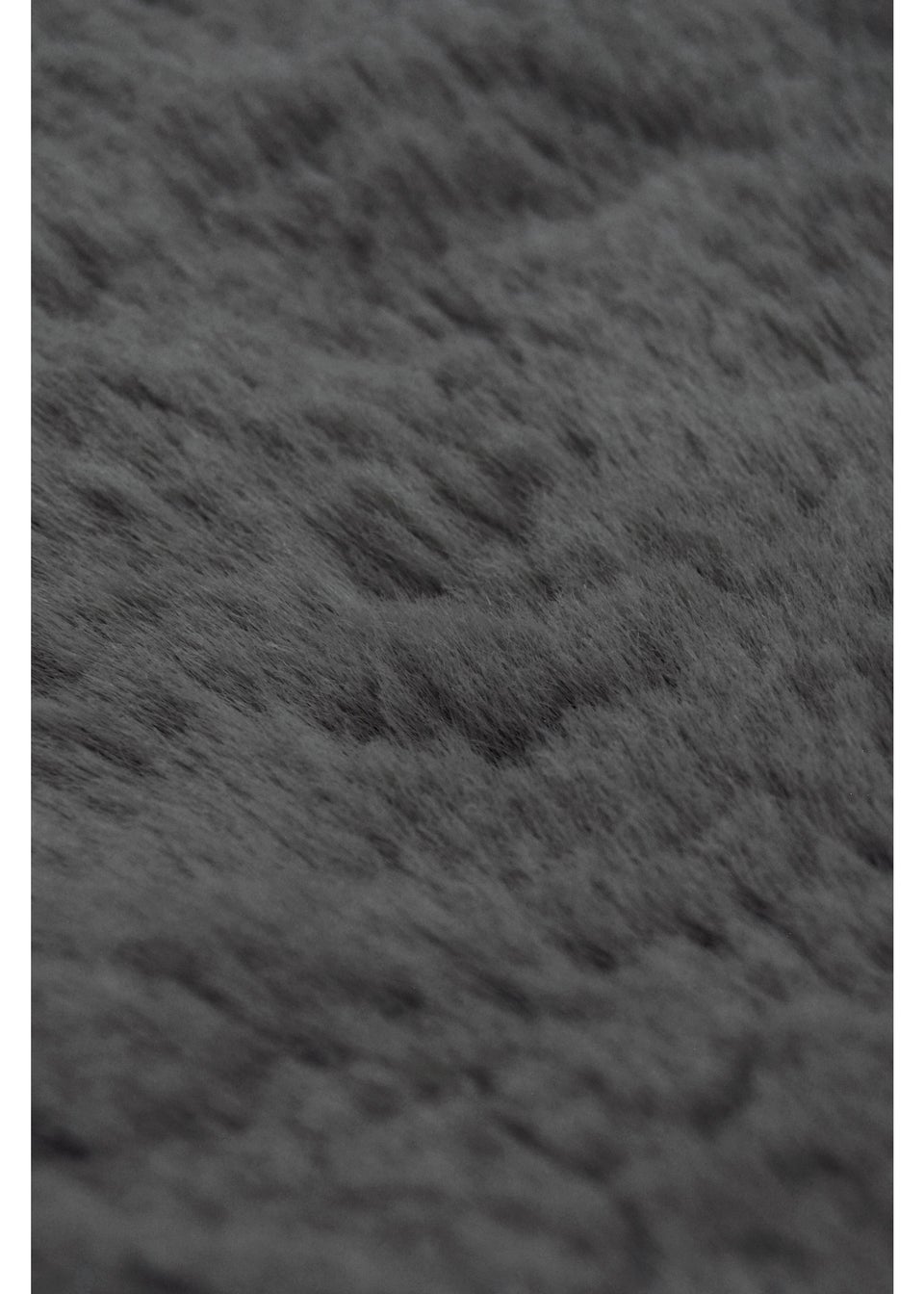 Homemaker Dark Grey Luxury Fur Quad Rug