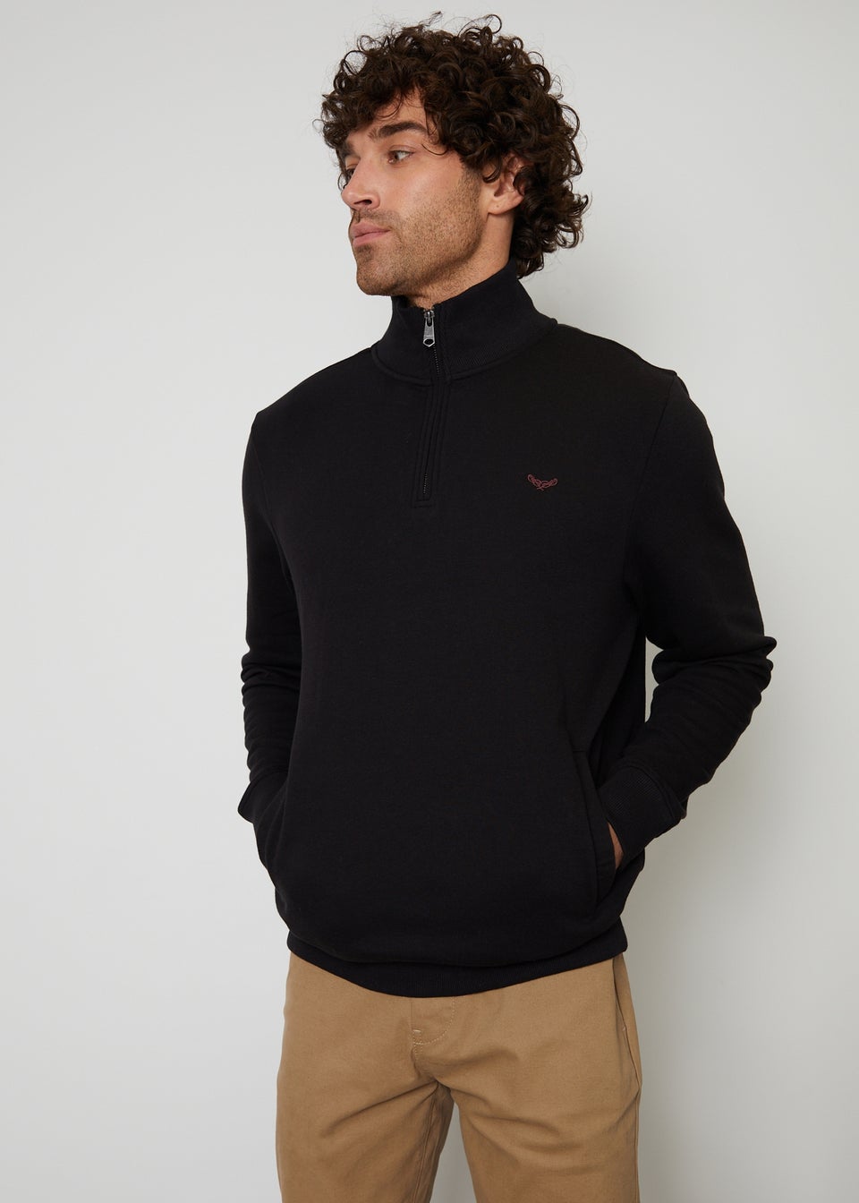 Zip neck sweatshirt mens best sale