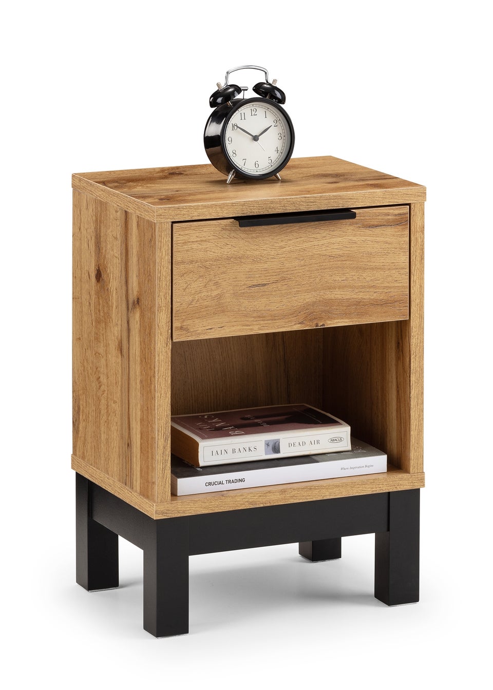 Julian Bowen Bali 1 Drawer Bedside in Light Brown (50 x 35 x 26cm)