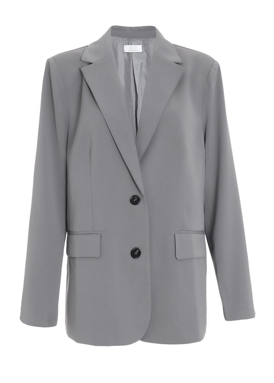 Quiz Grey Oversized Tailored Blazer