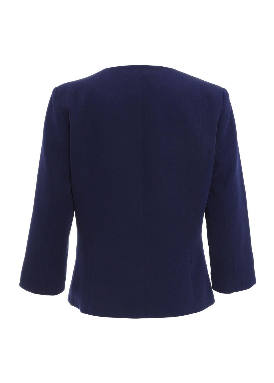 Quiz Blue Tailored Cropped Blazer