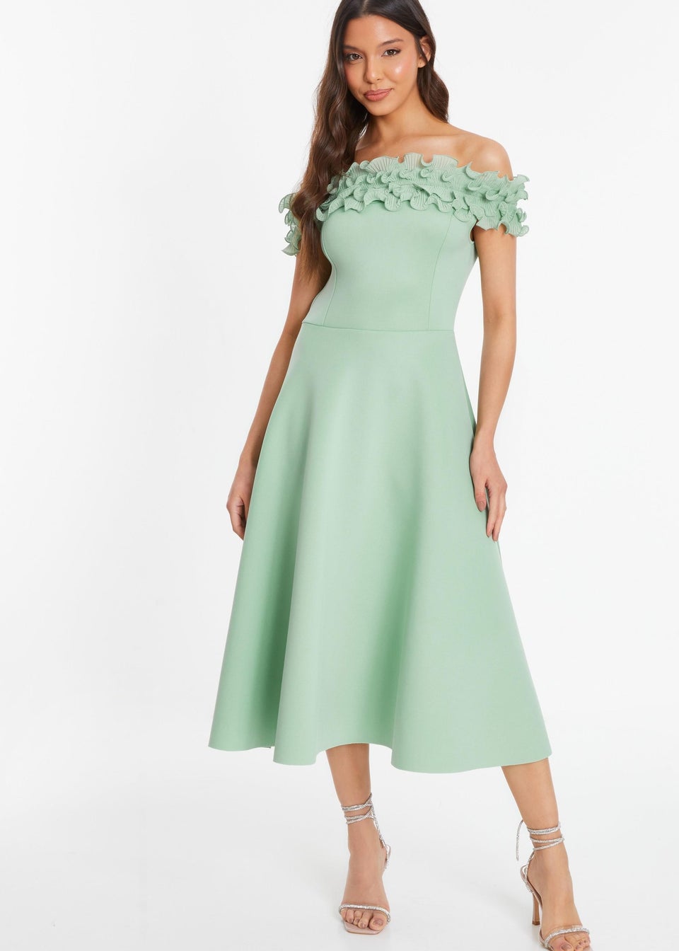 Green bardot dress quiz shop