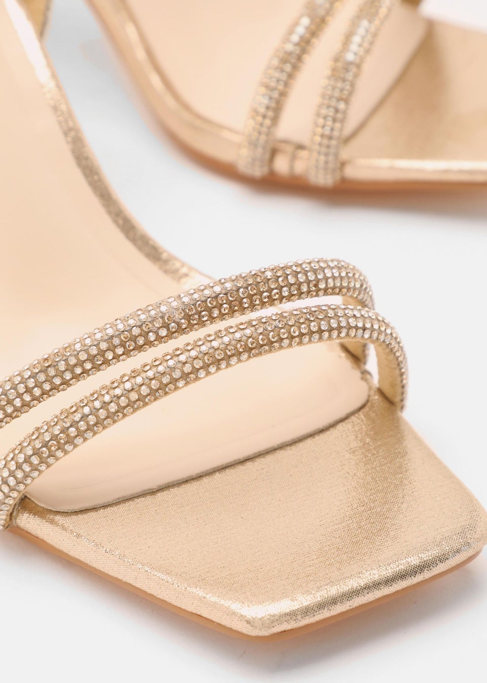 Quiz rose gold sandals hotsell