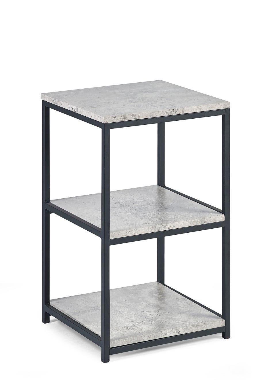 Julian Bowen Black Staten Tall Narrow Side Table (60 x 35 x 35cm)