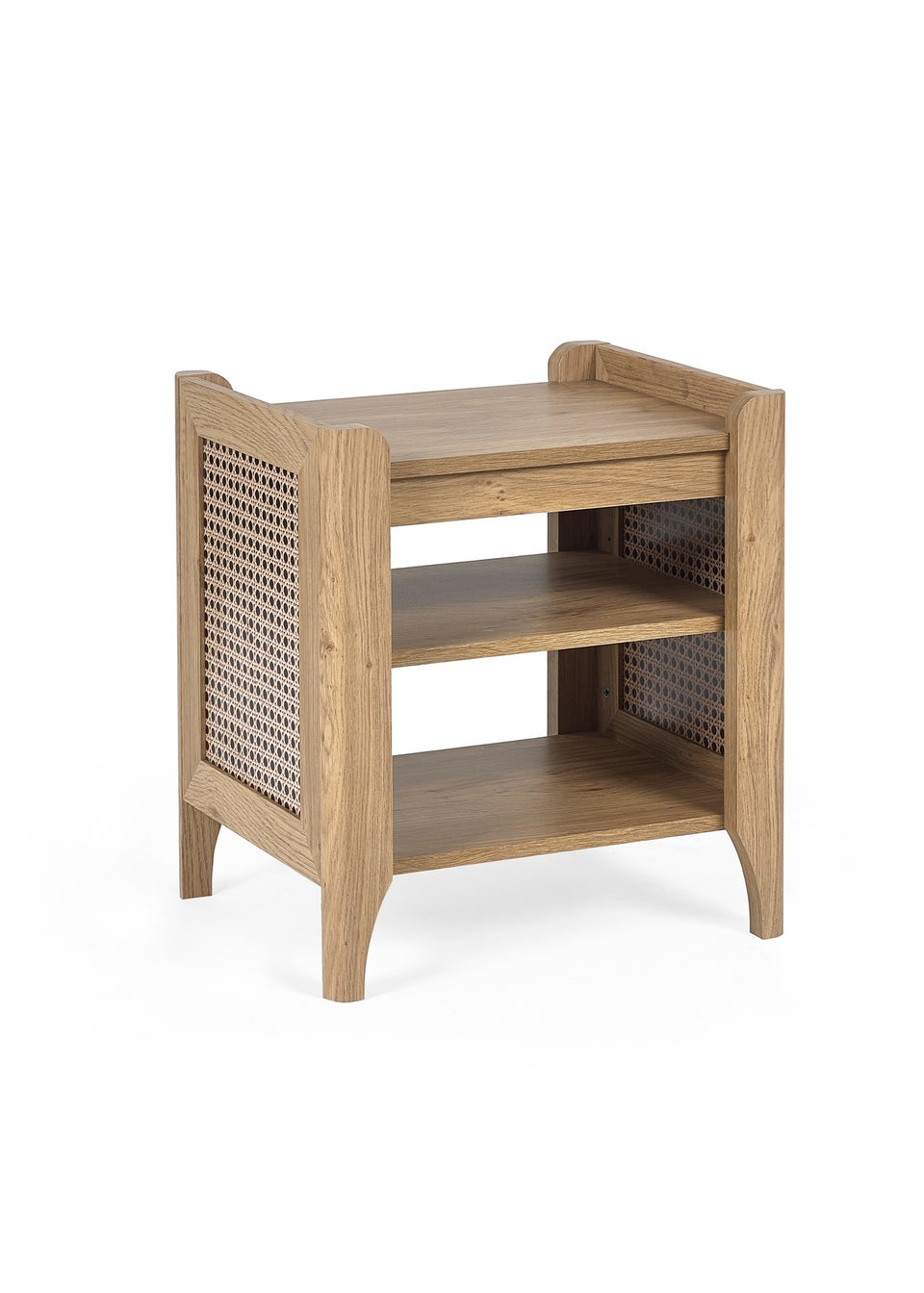 Julian Bowen Brown Sydney Lamp Table With Removable Shelf (55 x 48 x 40cm)