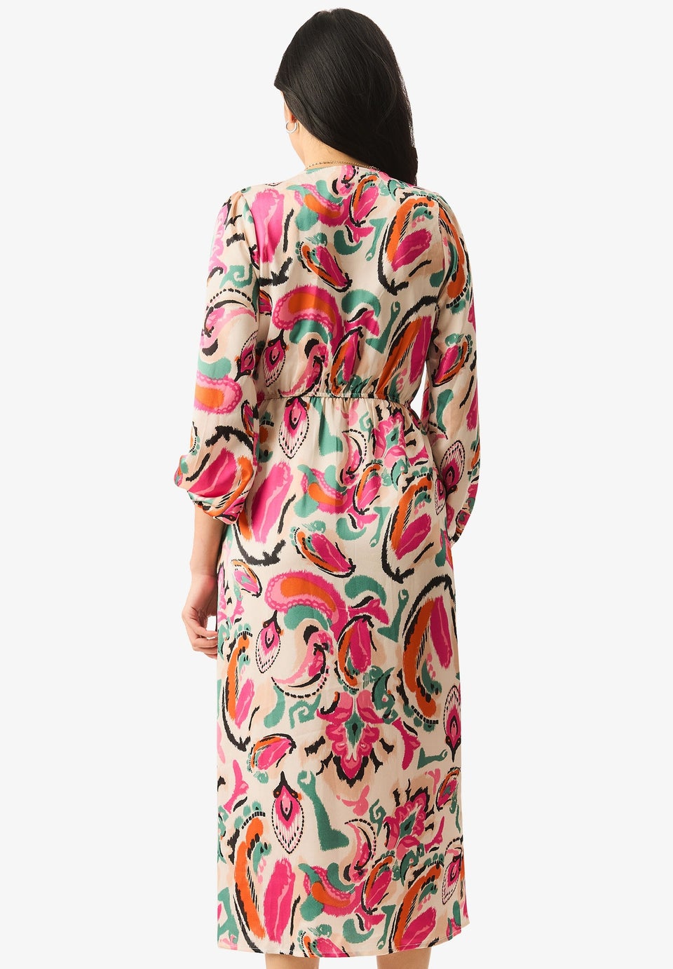 Gini London Multi Print Wrap Midi Dress