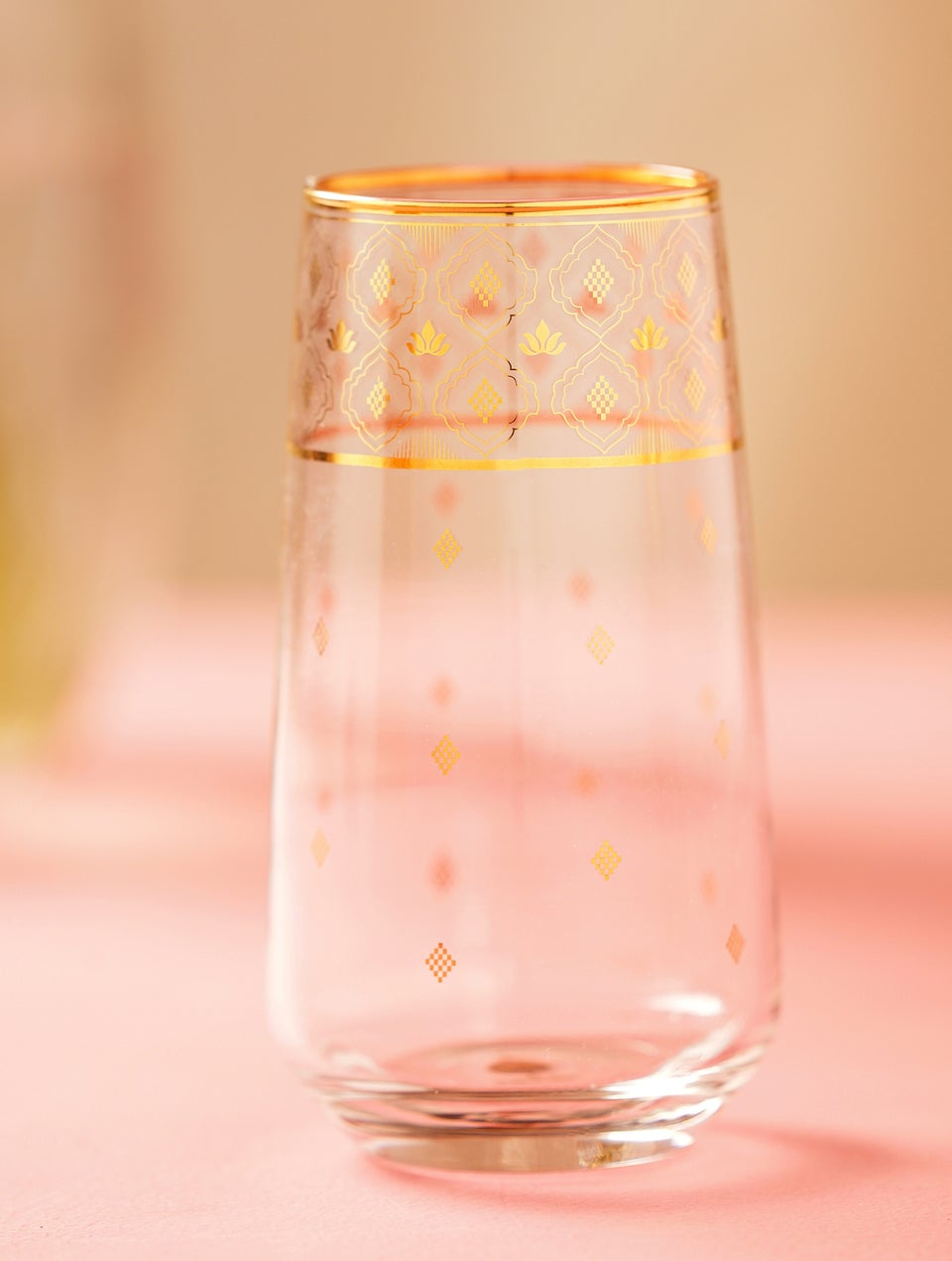 Multicolour Printed Tall Glasses In A Gift Box (Set Of 2)