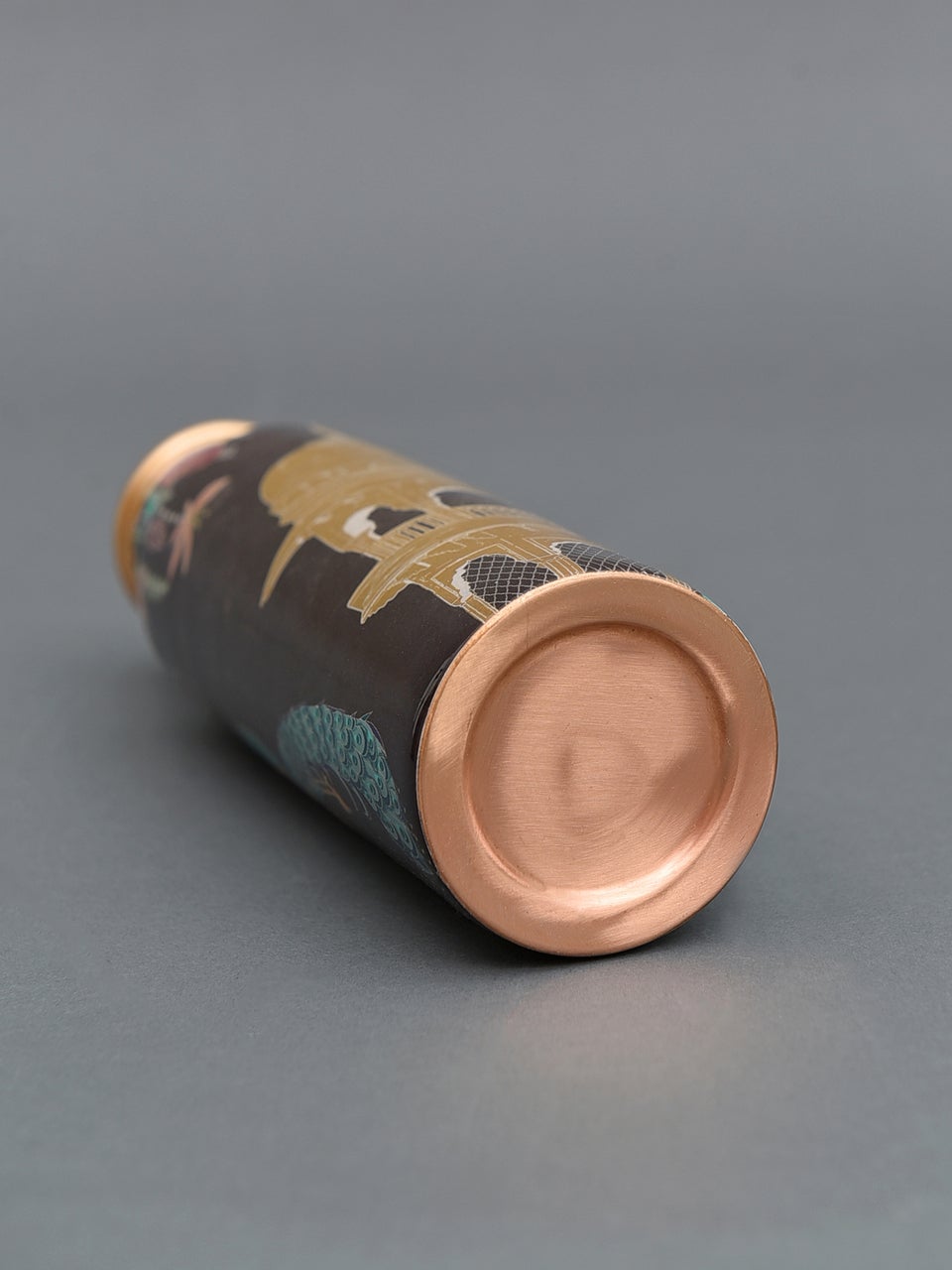 Purple Printed Copper Bottle