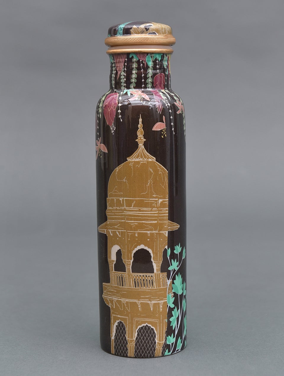 Purple Printed Copper Bottle