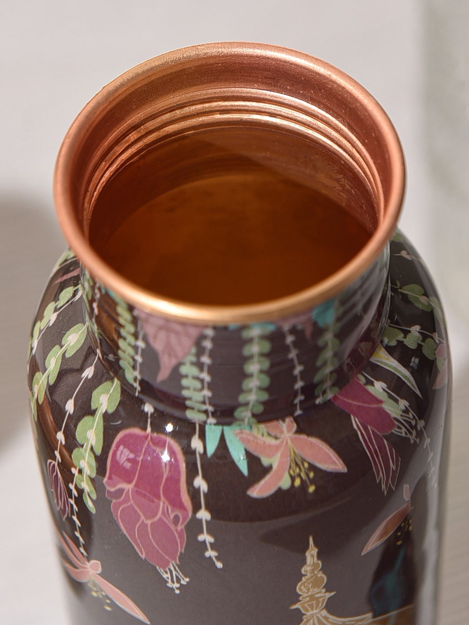 Purple Printed Copper Bottle